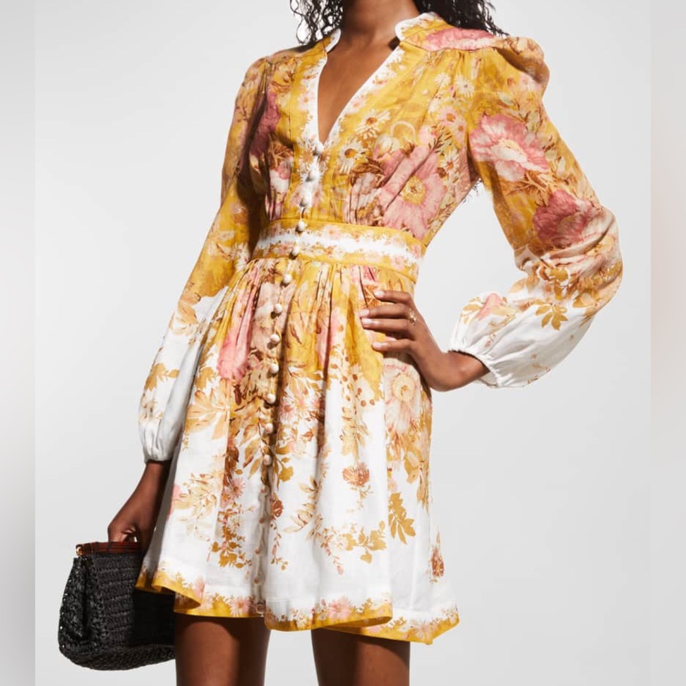 Zimmermann Pattie Linen Minidress - Picture 1 of 14